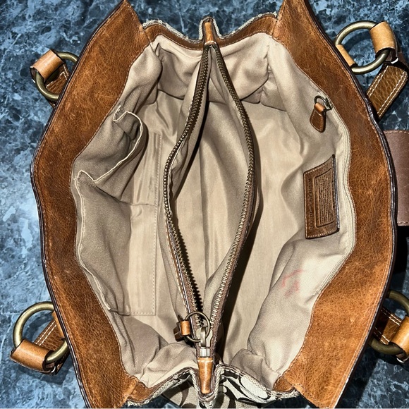 Vintage Coach Animal Print Canvas and Leather Purse - Picture 11 of 11